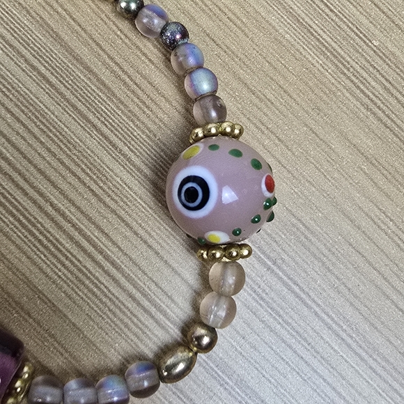 Vintage Pullover Butterfly Bead Necklace - Picture 12 of 12